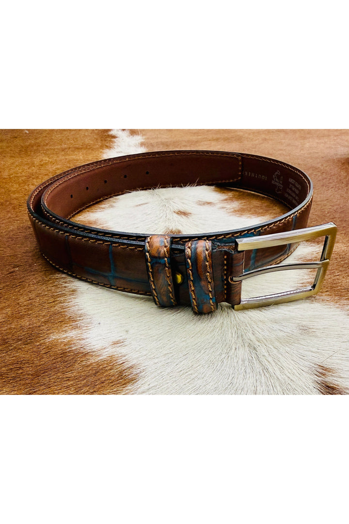 Southern Casanova | Blue Wash Alligator Belt