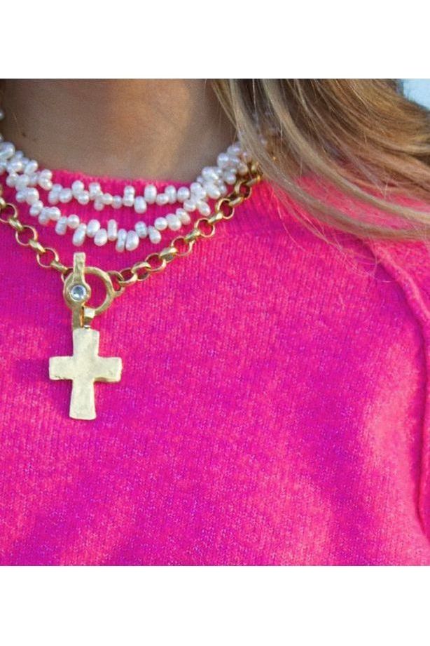 Alta Maes Kamille Pearl Wrap Necklace