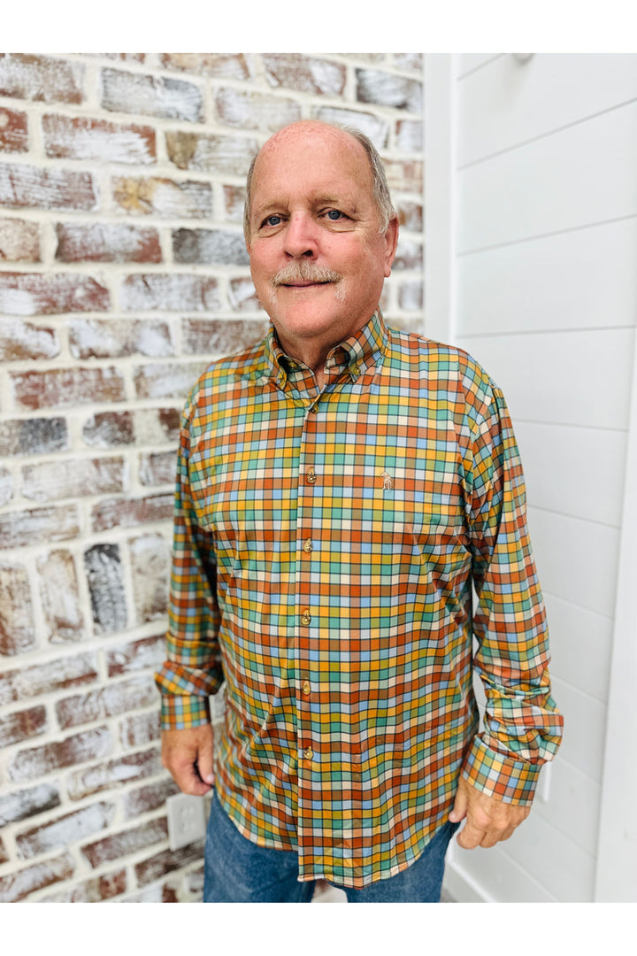 Southern Casanova | Georgia Clay Check Button Down