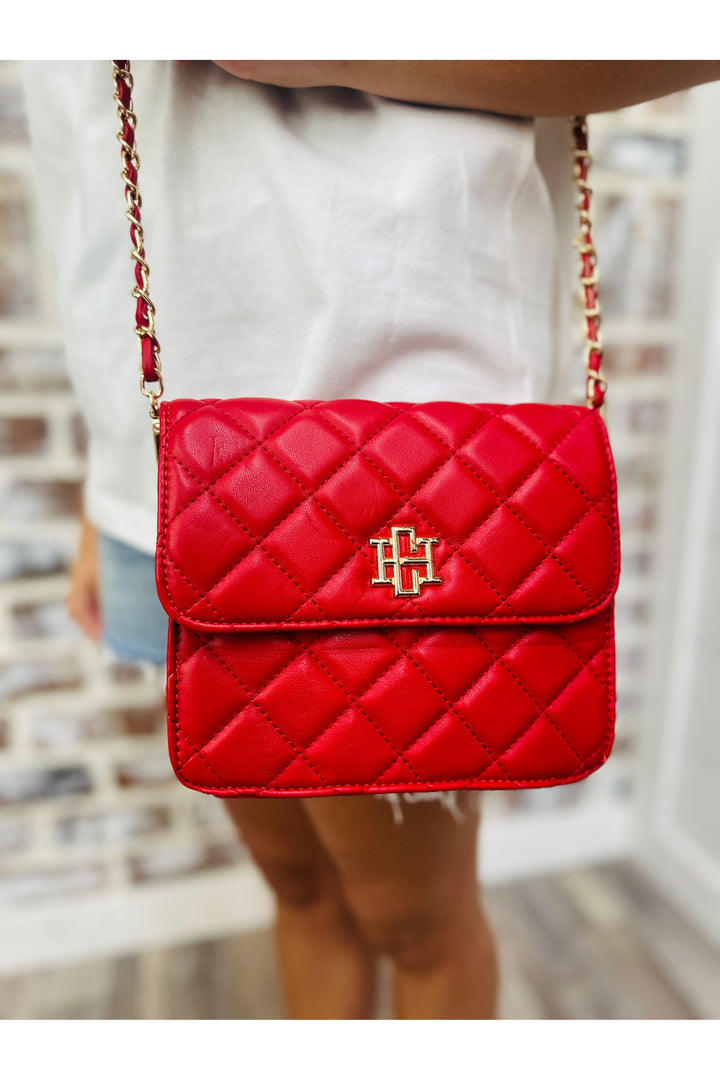 Evelyn Crossbody Red Sq