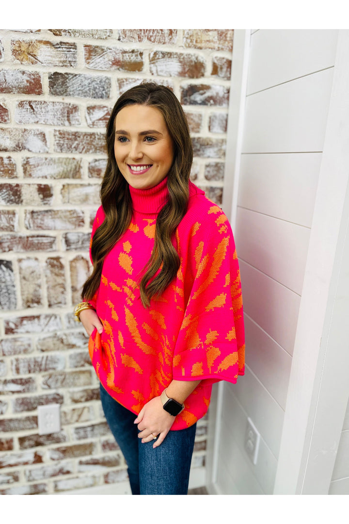 Orange + Hot Pink Sweater
