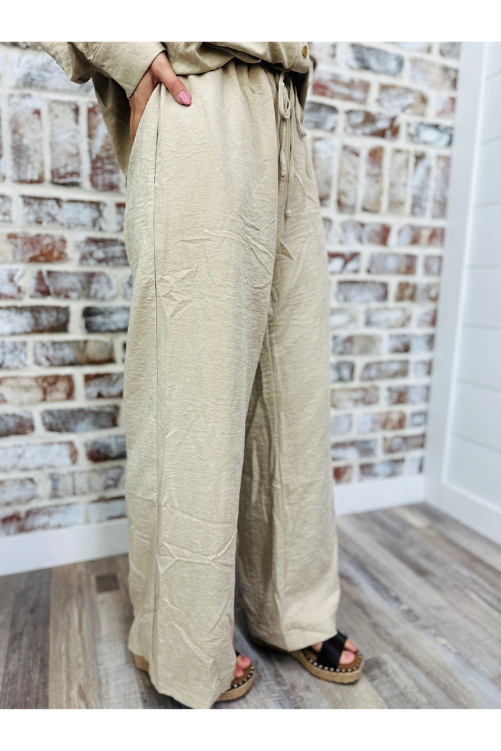Oat Suede Pants