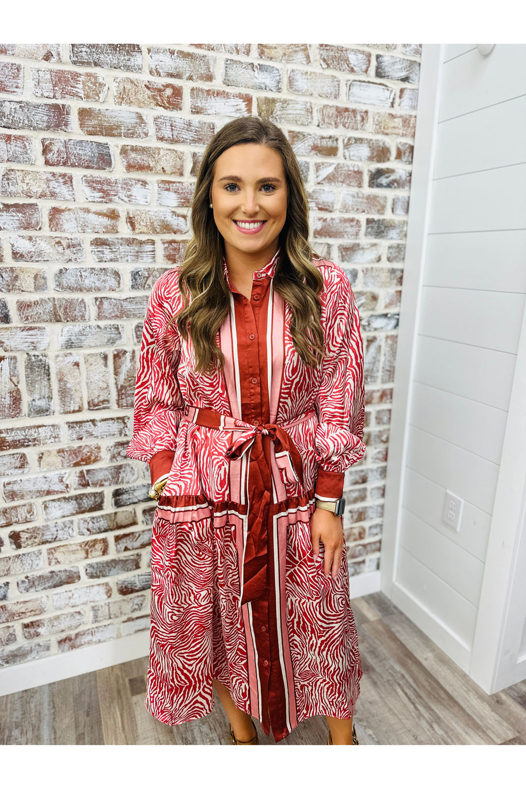 Cranberry Zebra Dress