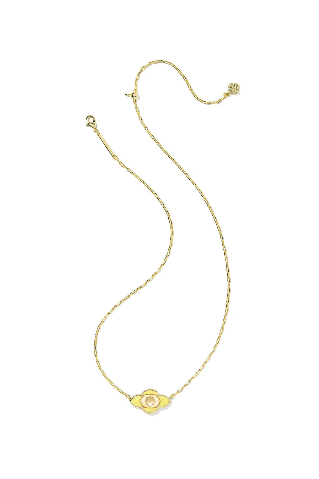 Kendra Scott | Abbie Medallion Gold Short Pendant Necklace - Yellow Mix
