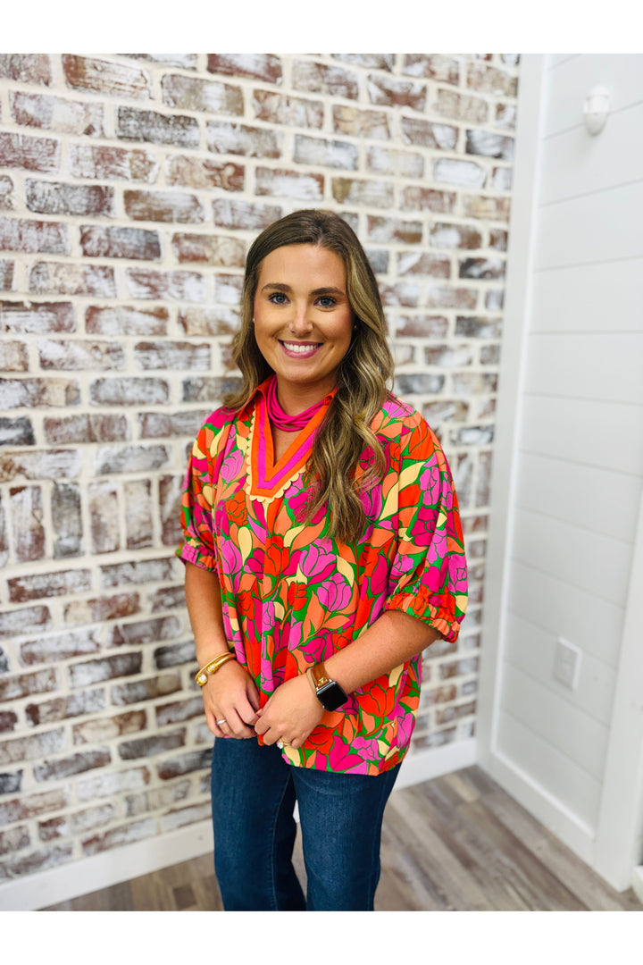 Sunset Petals Top