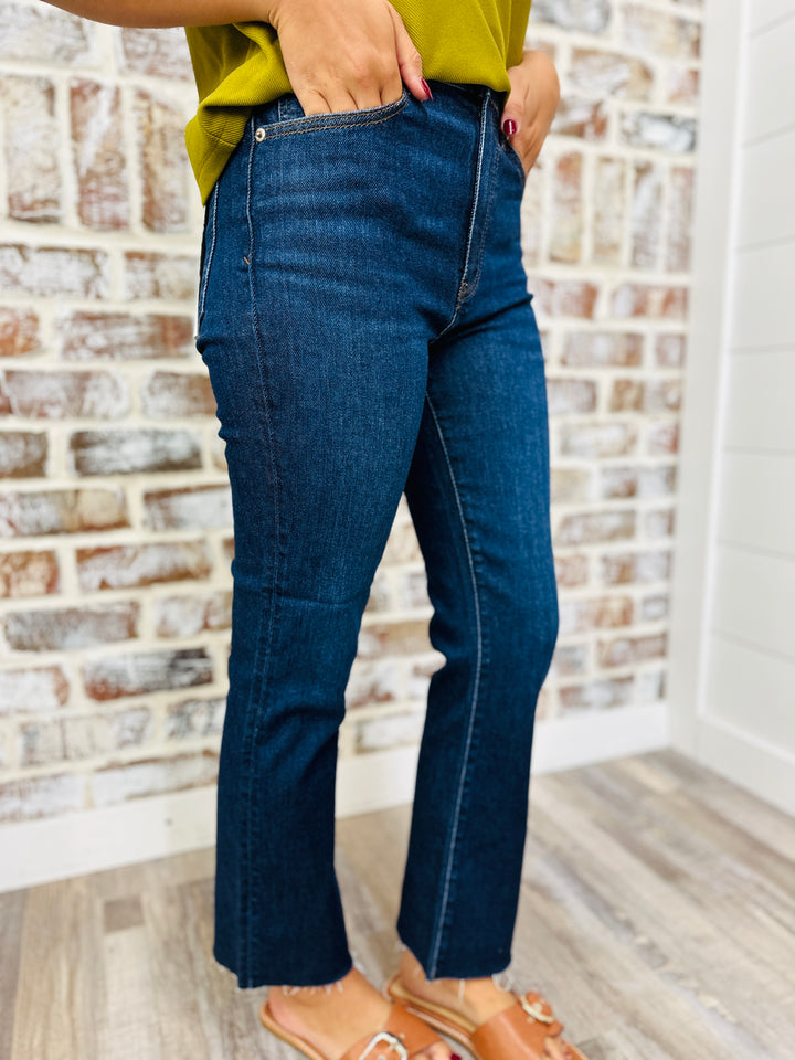 DAZE | SHY GIRL HIGH RISE CROP FLARE IN SERENE