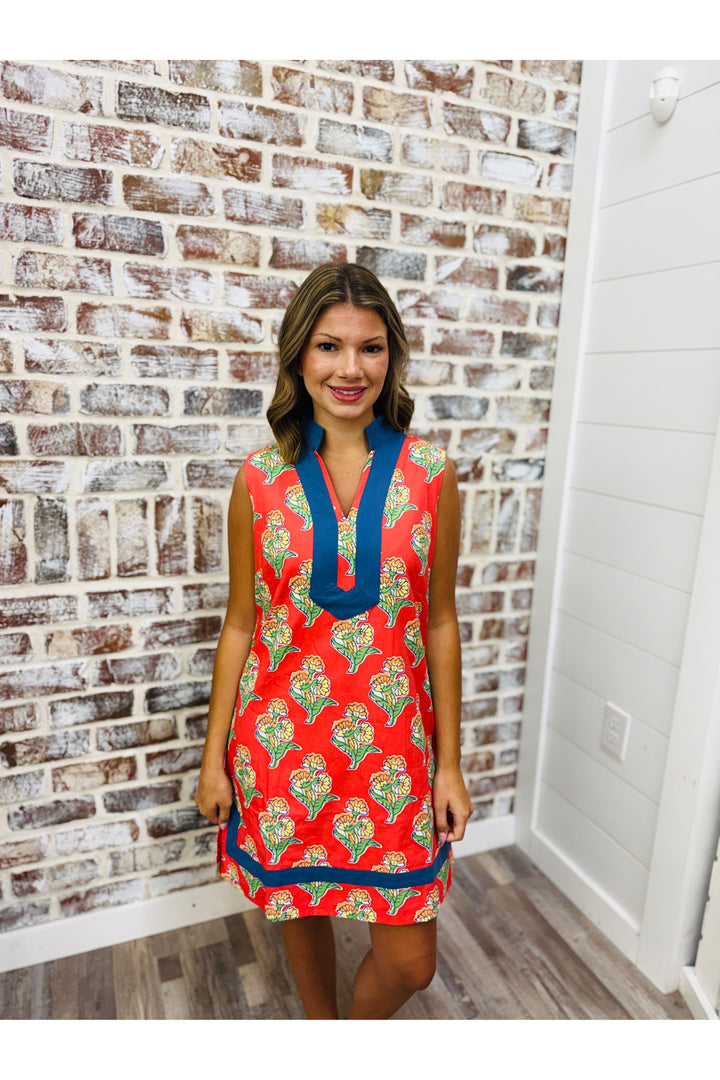 Floral Trim Dress