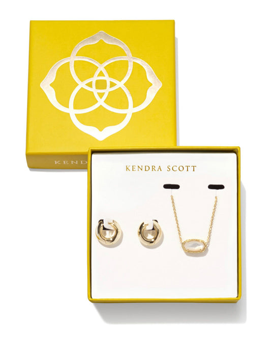 Kendra Scott| ELISA MIKKI GIFT SET GOLD IVORY MOTHER OF PEARL