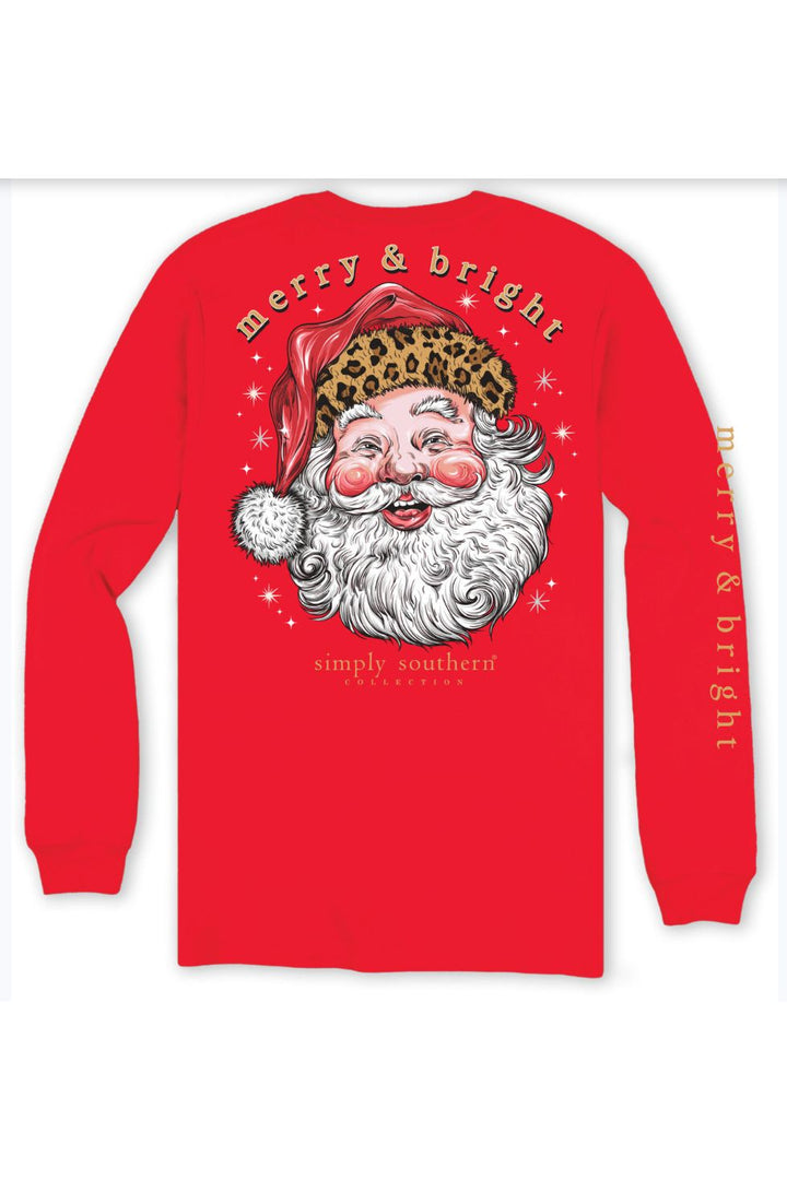 Youth Leopard Santa LS Tee
