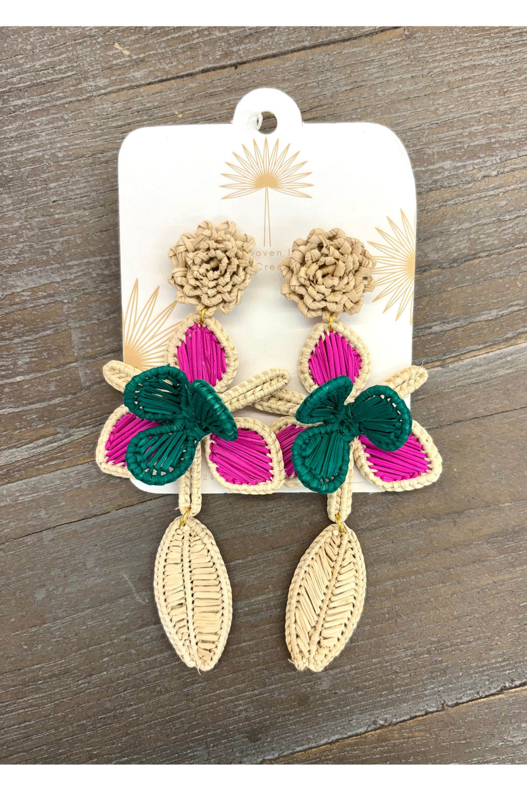 Handmade Flower/leaf Earrings