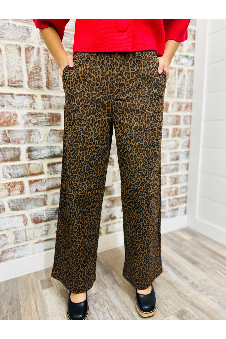 Fierce Leopard Wide Leg Pants