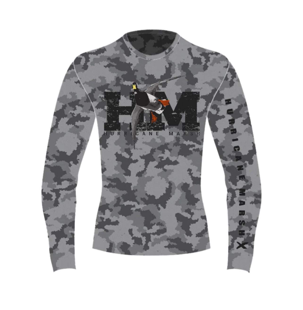 Black Camo Fishing Shirt|Hurricane Marsh