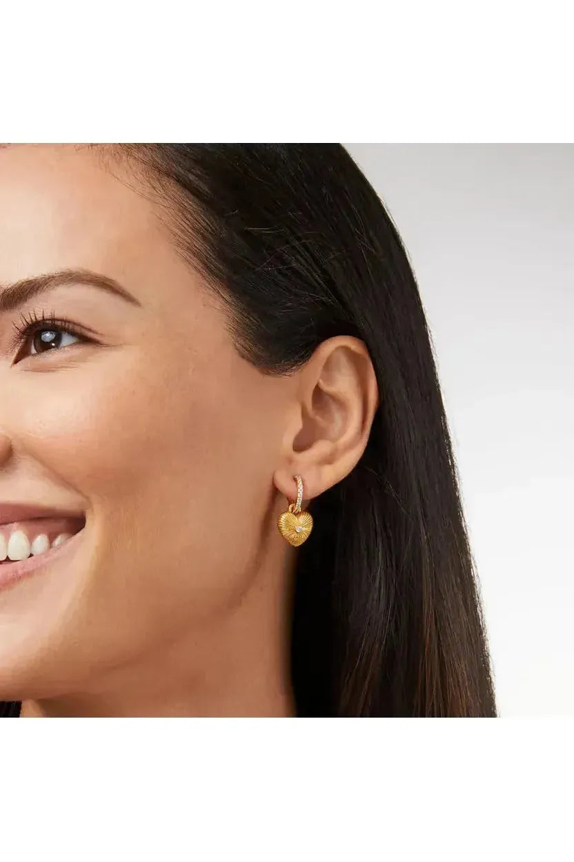 Julie Vos ~ Esme Heart Hoop & Charm Earring