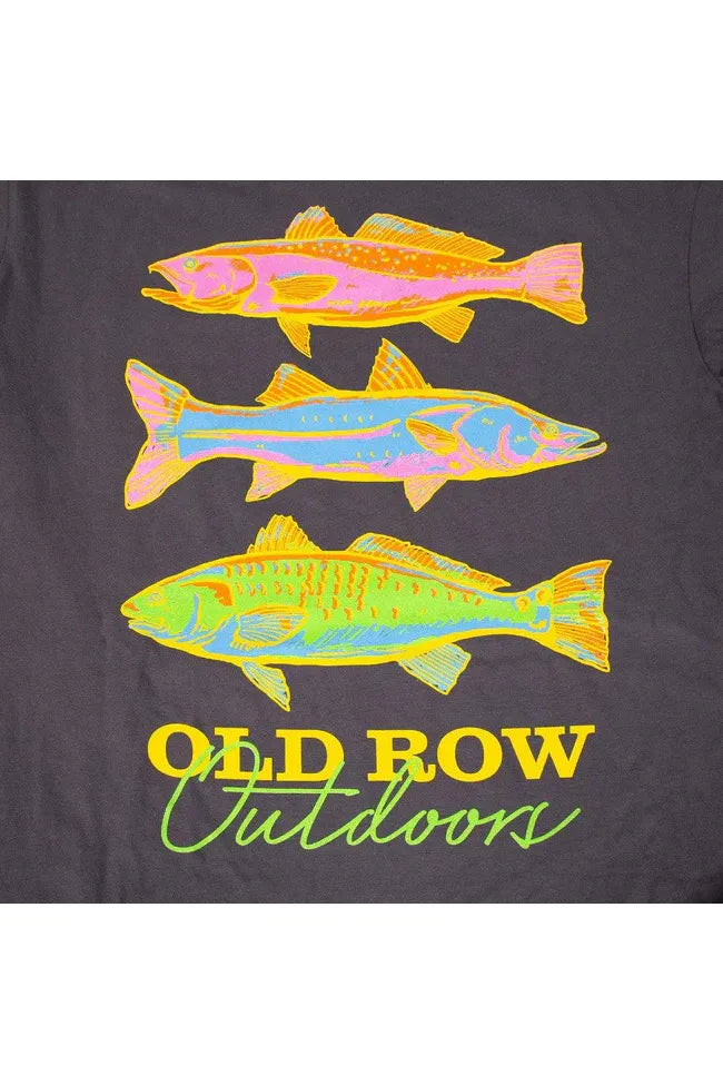 Old Row Outdoors Neon Fish Pocket Tee