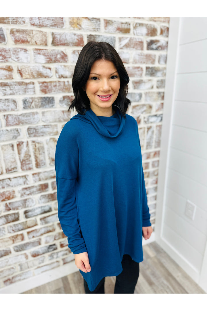 Travel Destination Teal Tunic Top