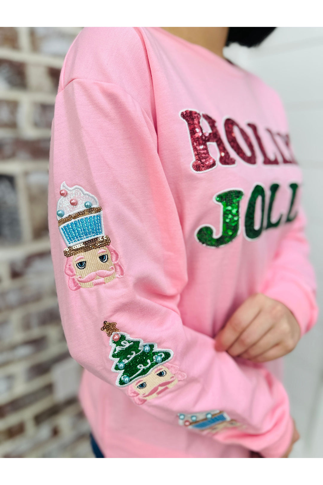 Sequin Holly Jolly Sweatshirt