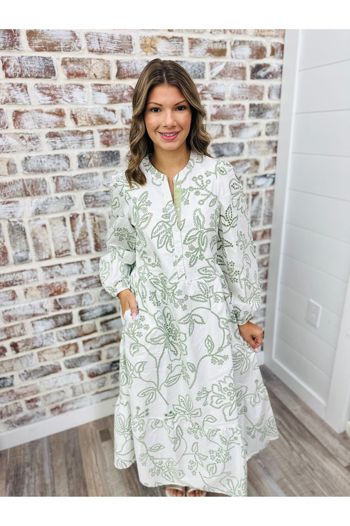 Mary Square| Riley Lacecap Midi Dress