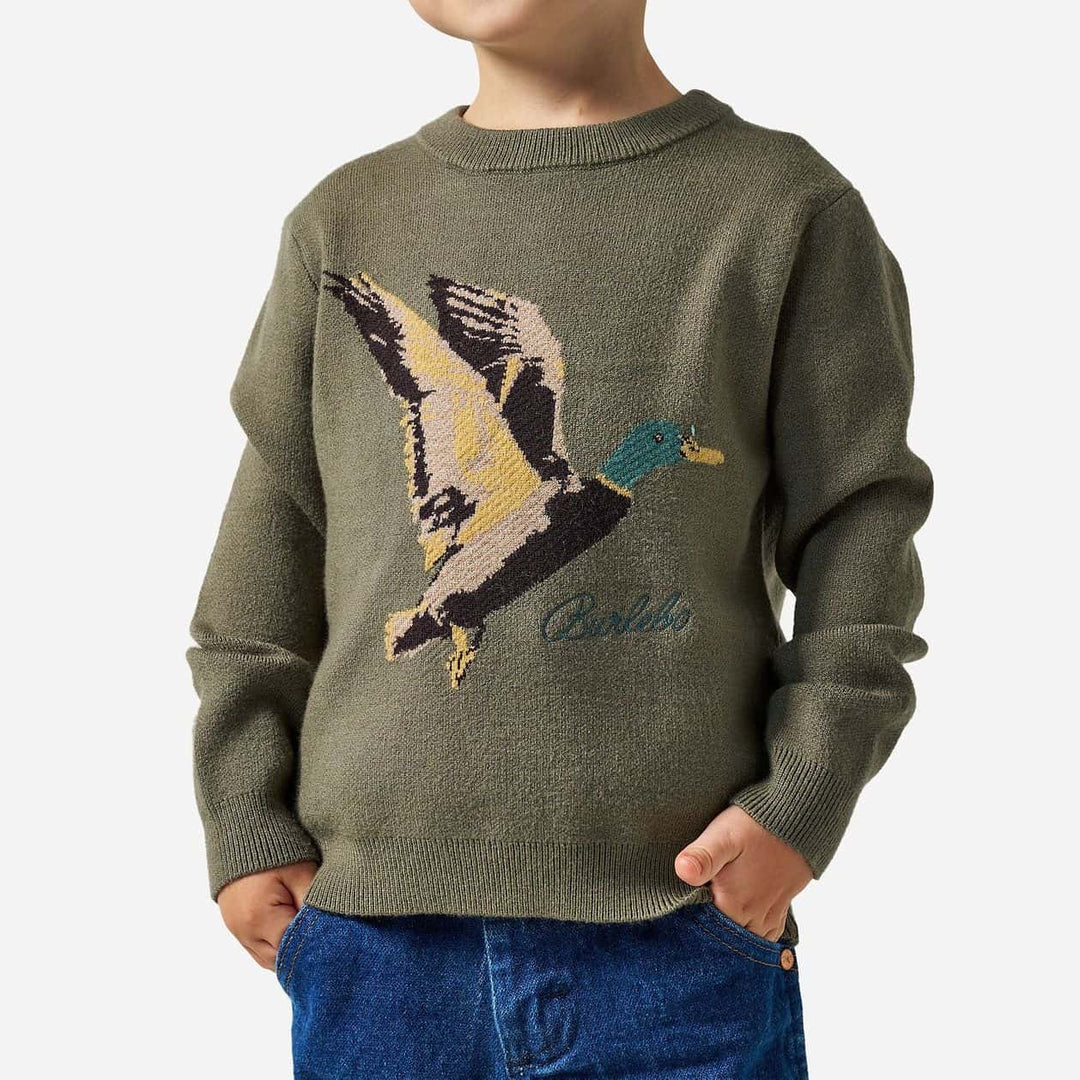 Burlebo | Youth Cabin Sweater - Olive Duck