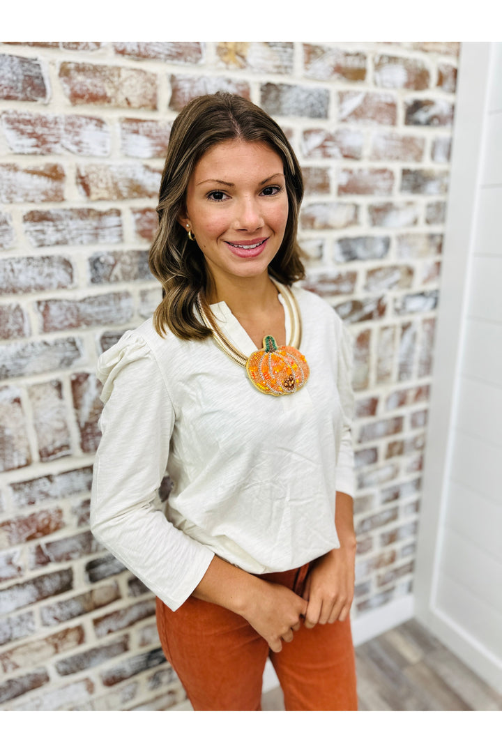 Mary Sqaure| Adelyn Top | White