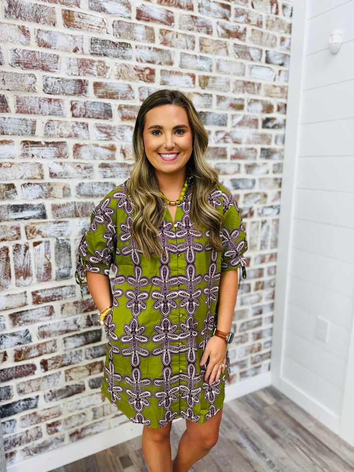 Martini Olive Design Dress