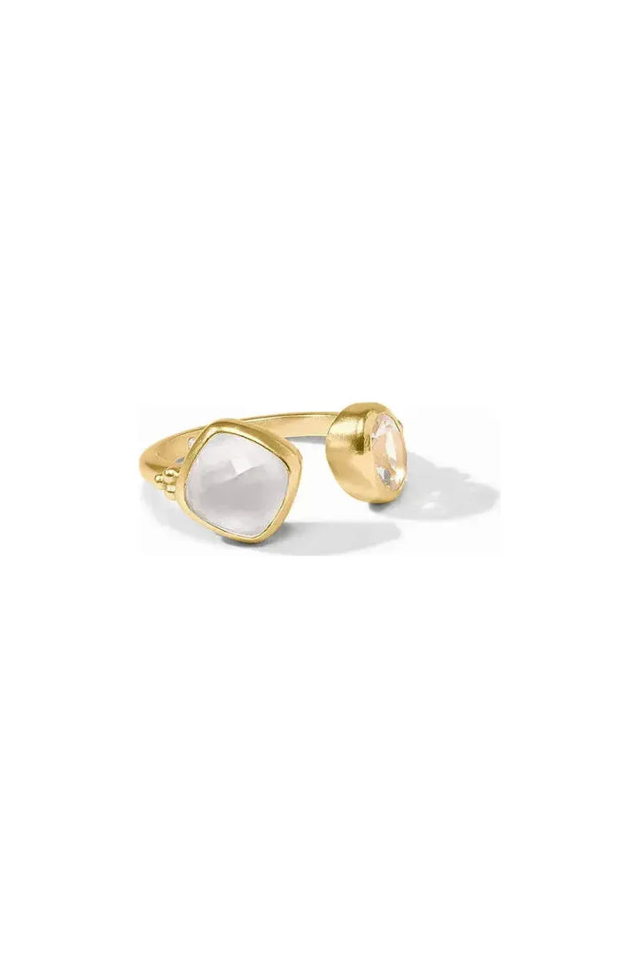 Julie Vos ~ Kaleidoscope Ring ~ Iridescent Clear Crystal