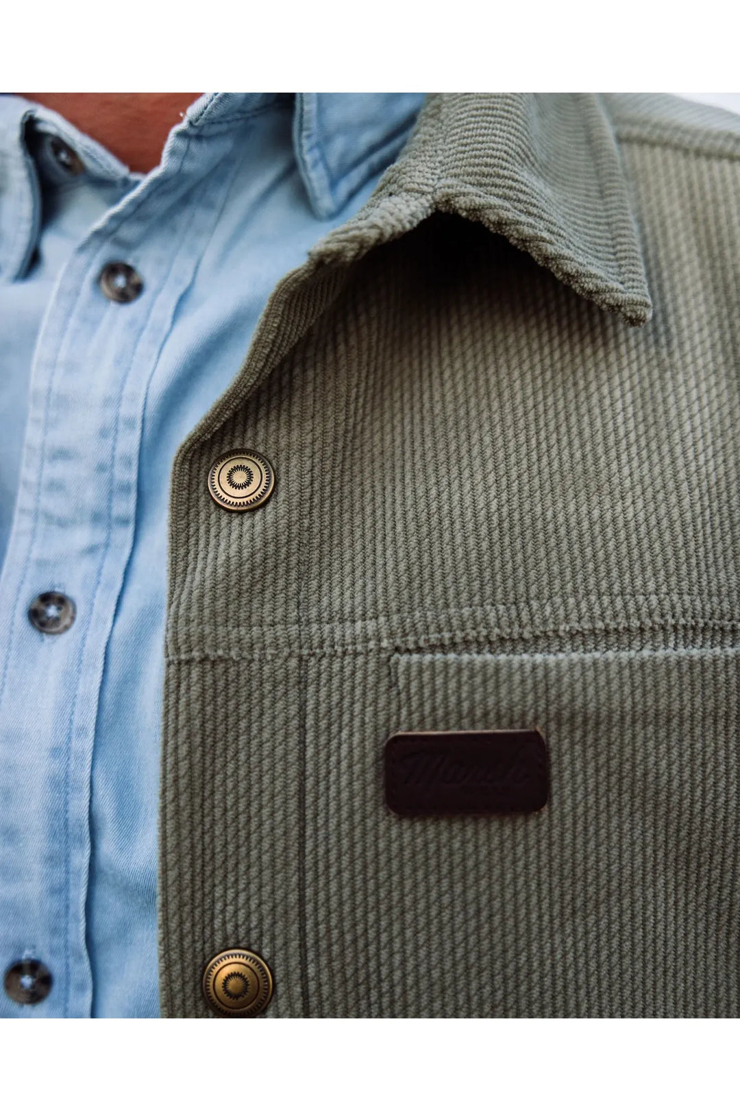 Marsh Wear | Delano Cord Shacket - Sage Brush