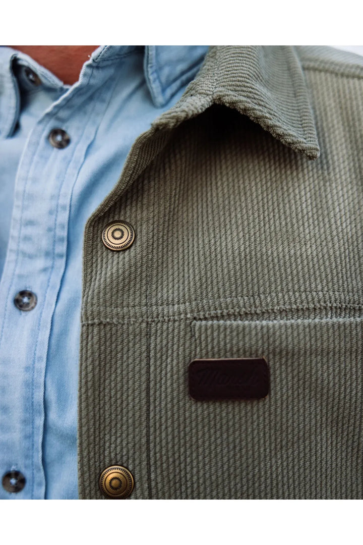 Marsh Wear | Delano Cord Shacket - Sage Brush