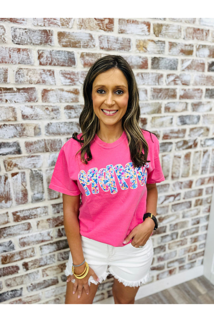 Mama Floral Berry Tshirt