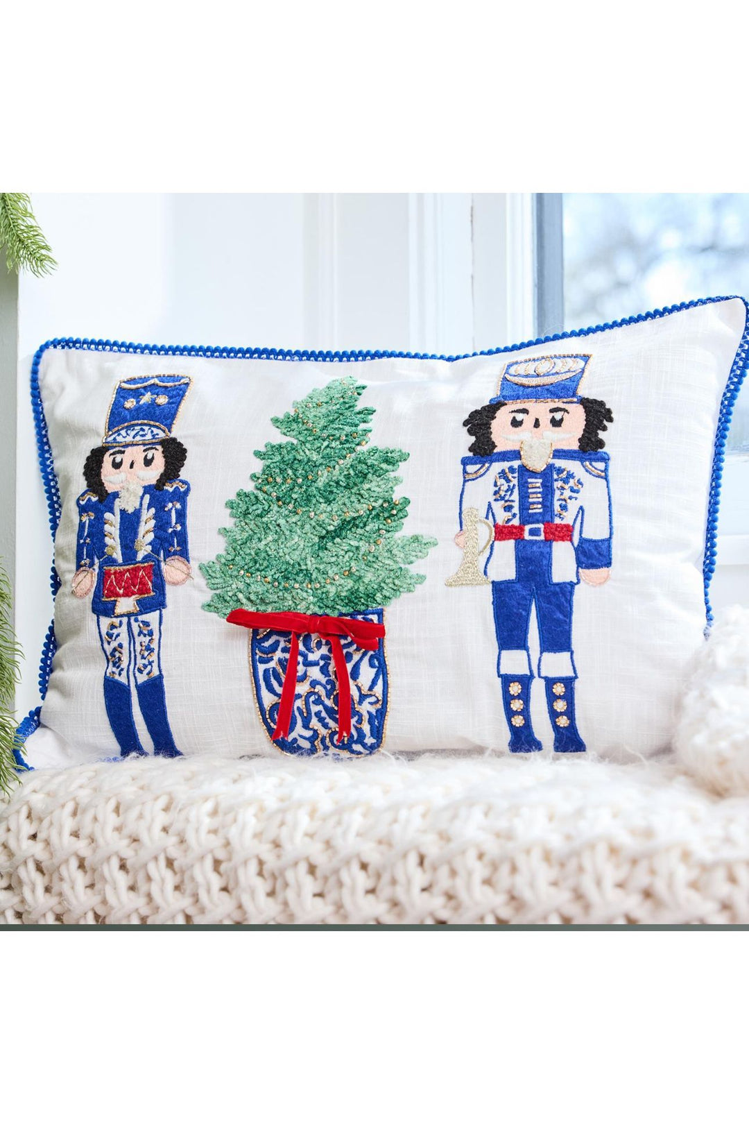 Lumbar pillow with nutcrackers 