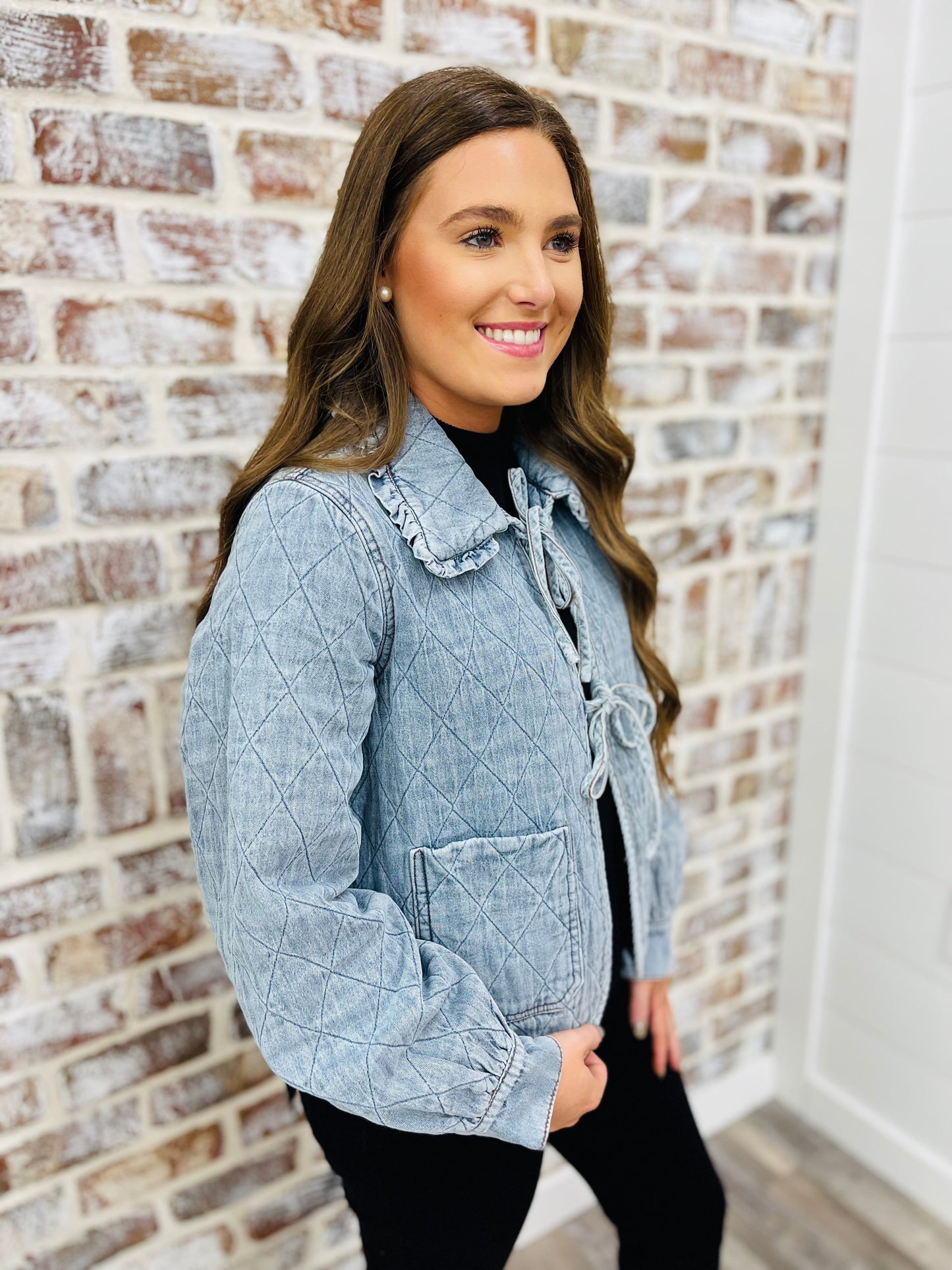 Denim Bows Jacket