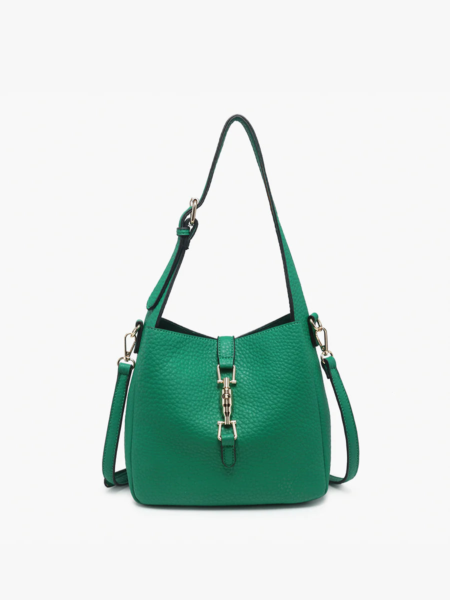 Green Agnes Vegan Press-Lock Satchel