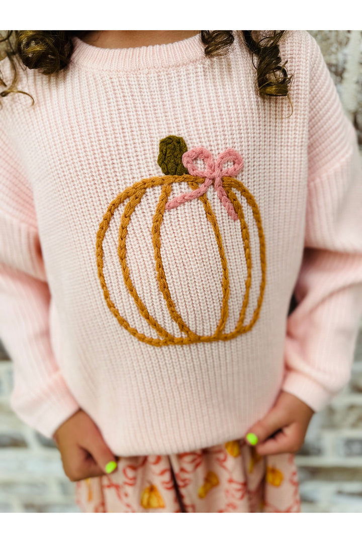 Youth Coquette Pumpkin Knit Sweater