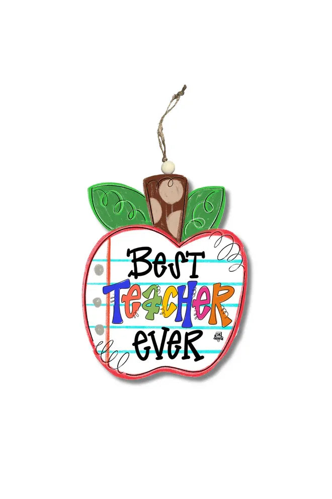 Best Teacher Ever Apple Ornament