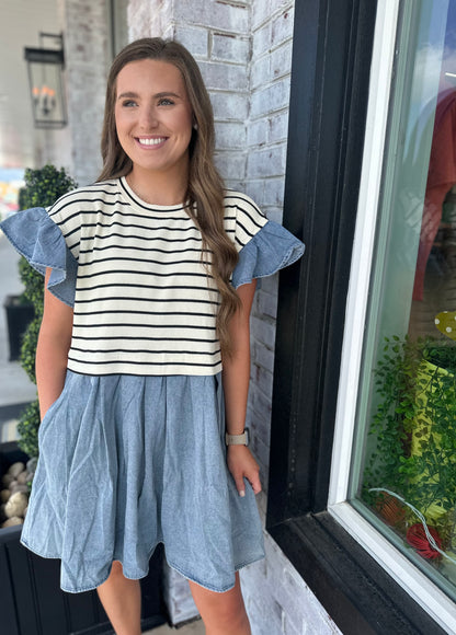 Denim & Stripes Dress