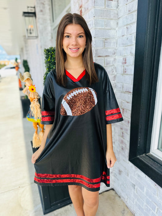 Leather Gameday Dress