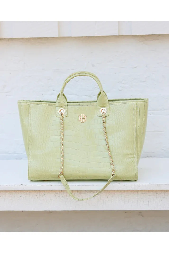 Missy Tote Lime Patent EC