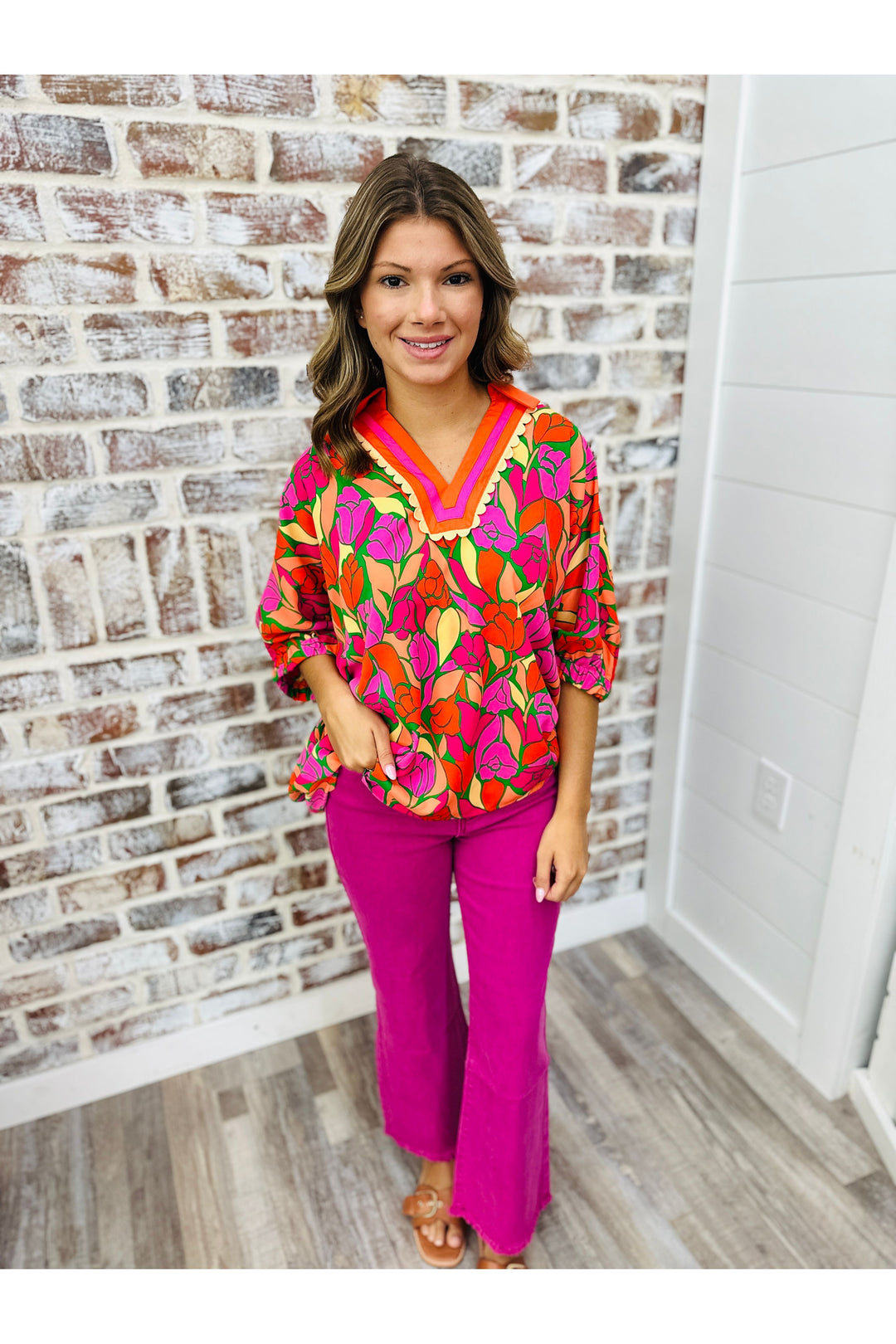 Sunset Petals Top