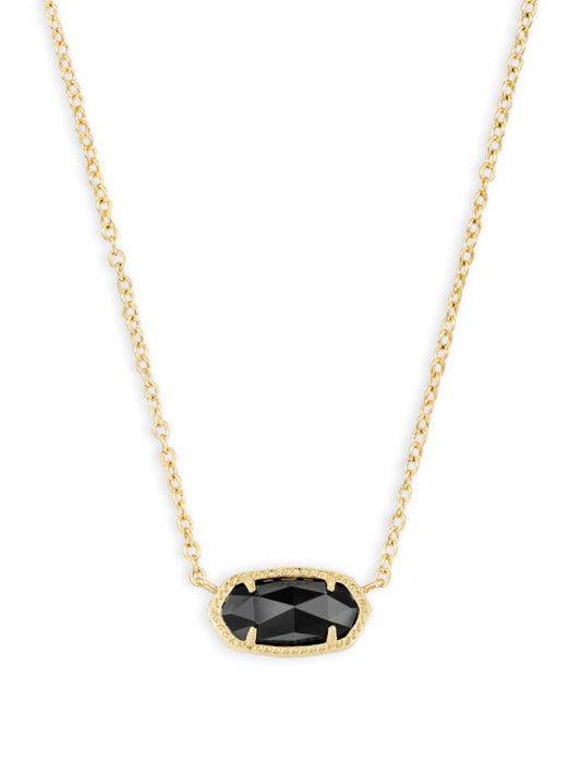 Kendra Scott| ELISA SHORT PENDANT NECKLACE GOLD BLACK