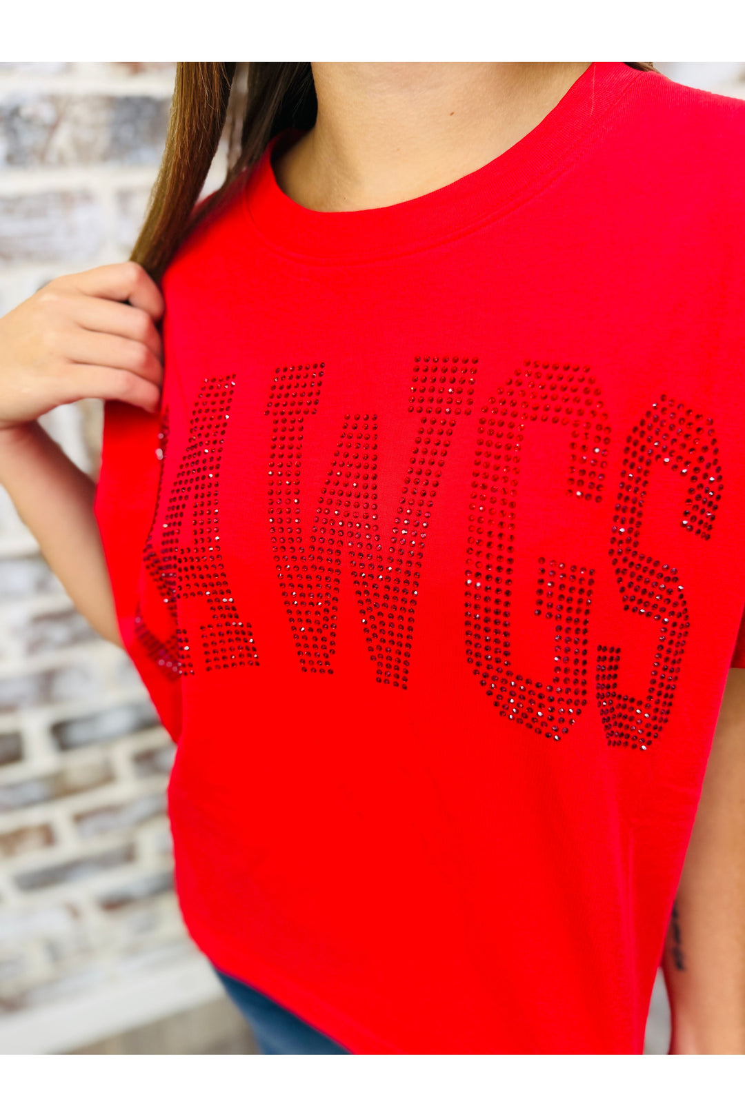 Stewart Simmons | The MVP Rhinestone Tee | Georgia Red