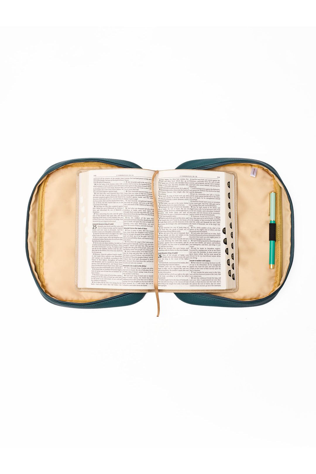 Mary Square Bible Cover | Dark Green
