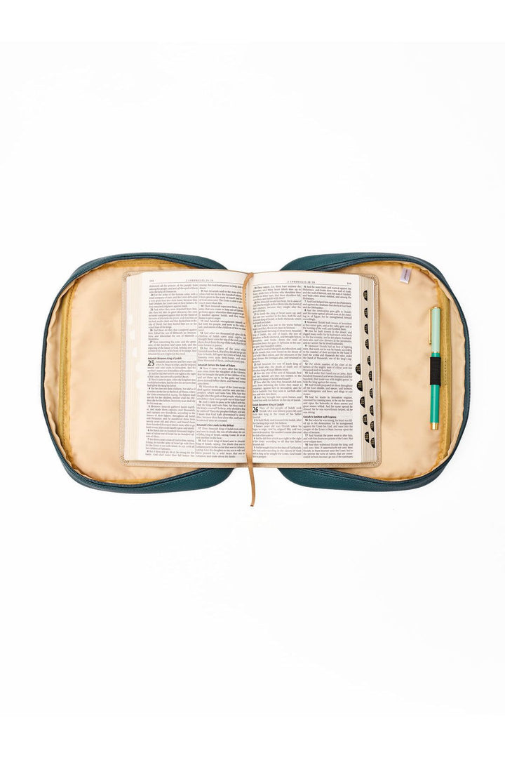 Mary Square Bible Cover | Dark Green