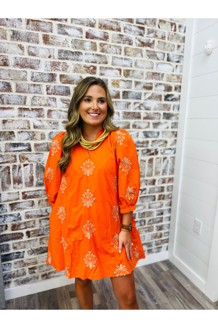 Elegant In Orange Dress