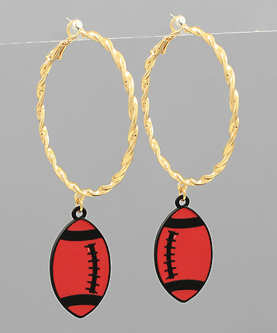 Football Dangle hoops