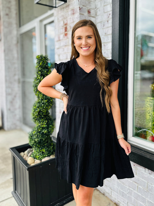 Simple & Soft Black Dress