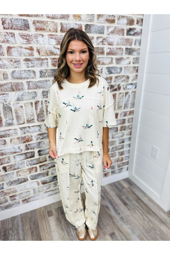 Mallard Print Pants Set