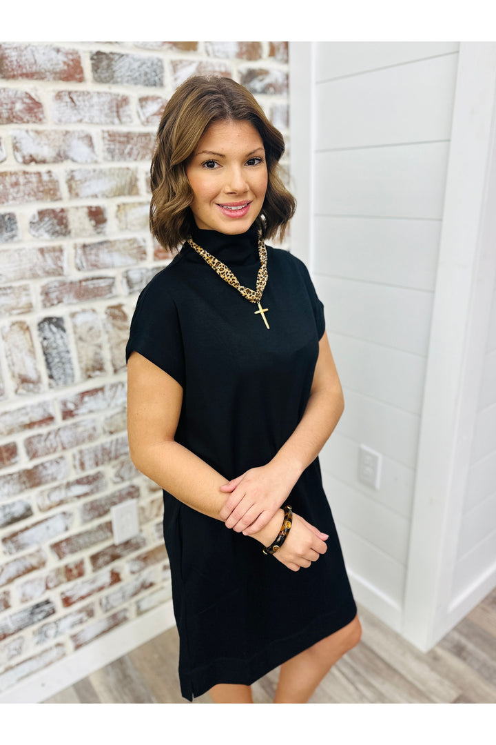 Sleek & Comfy Black Dress