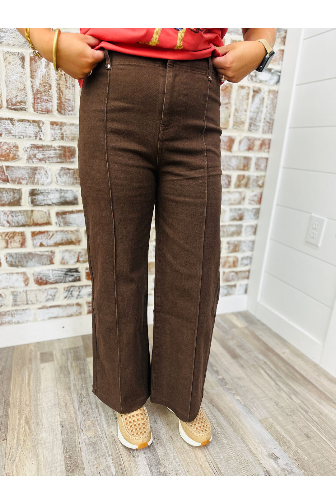 Brown Wide Leg Pants
