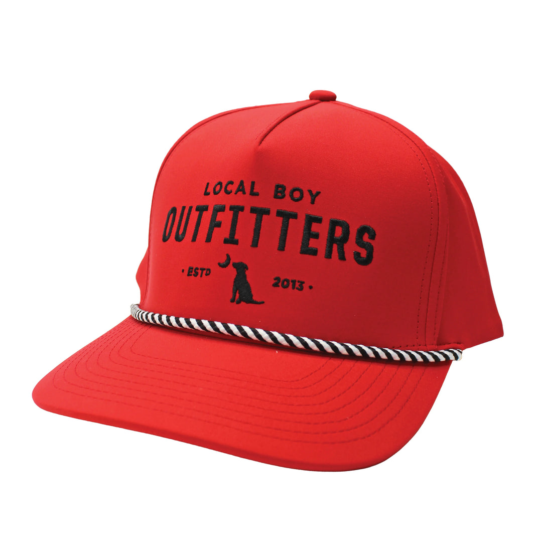 Local Boy | Collegiate High Crown Rope Hat~ Red/Black