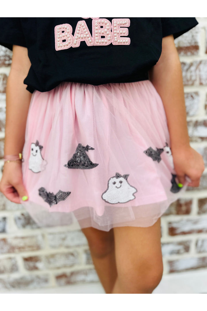 Youth Spooky Babe Sequin Halloween Tutu