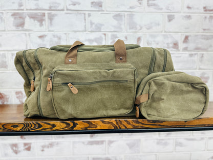 2 pc Canvas Duffle Bag ~ Viral TikTok Bag